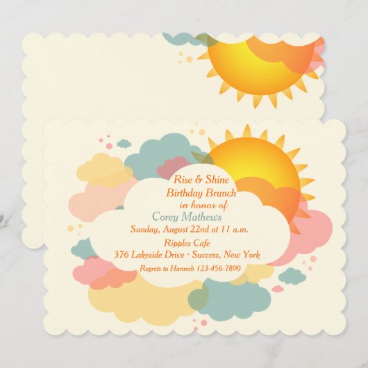 Invitation Sunny Morning (Devant / Derrière)