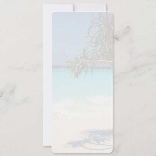 Invitation Sunny Tropical Beach Ocean Paradise (Dos)