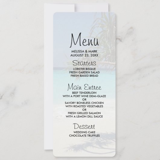 Invitation Sunny Tropical Beach Ocean Paradise (Devant)