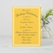 Invitation Sunny Yellow All In One RSVP Email Website Wedding (Debout devant)