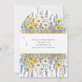 Invitation Sunny Yellow Elegance Lavender Love Fleur sauvage (Dos)