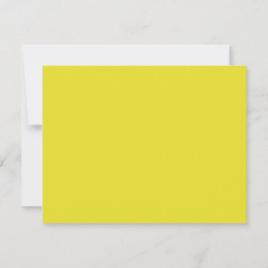Invitation Sunny Yellow Wavy Frame Note Card (Dos)