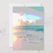 Invitation *~* Sunrise Artsy Pastel Beach Sunset Mariage (Dos)