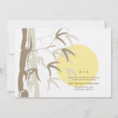 Invitation Sunrise Bamboo Zen Nature tropicale Mariage chinoi (Dos)