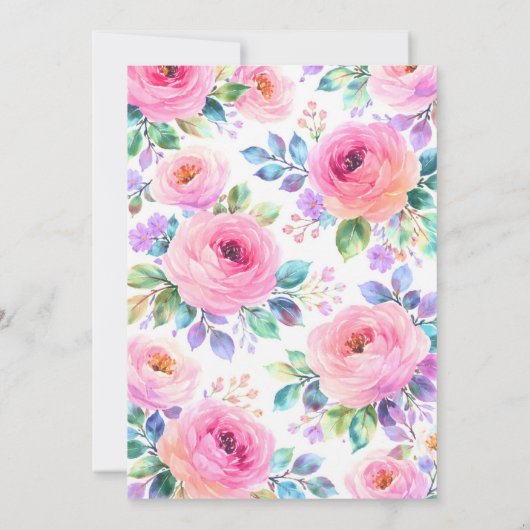 Invitation Sunrise Floral Boho Custom Name Design             (Dos)