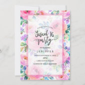 Invitation Sunrise Floral Boho Custom Name Design             (Devant)