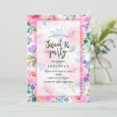 Invitation Sunrise Floral Boho Custom Name Design             (Debout devant)