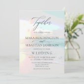 Invitation *~* Sunrise Romantique Pastel Beach Sunset Mariage (Debout devant)