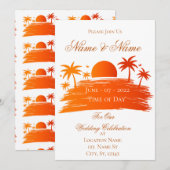 Invitation Sunrise Sunset Thunder Cove (Devant / Derrière)