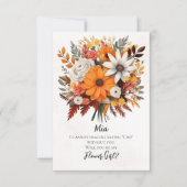 Invitation Sunset Autumn Florals Flower Proposition fille (Devant)