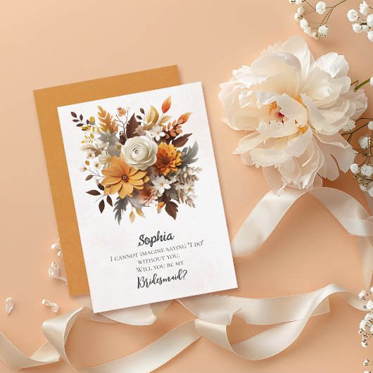 Invitation Sunset Autumn Florals Proposition de la servante