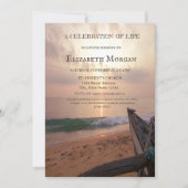 Invitation Sunset Beach Bateau Fête De La Vie (Devant)