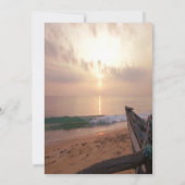 Invitation Sunset Beach Bateau Fête De La Vie (Dos)