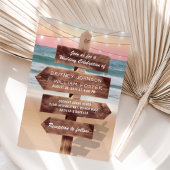 Invitation Sunset Beach Destination Tropicale Mariage