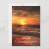 Invitation Sunset Beach Lights Mariage d'été et réception (Dos)