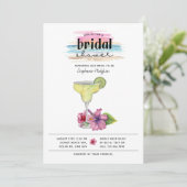 Invitation Sunset Beach Margarita et Hibiscus Fête des mariée (Debout devant)