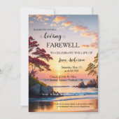 Invitation Sunset Beach Photo Fête de la vie (Devant)