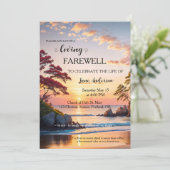 Invitation Sunset Beach Photo Fête de la vie (Debout devant)