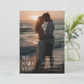 Invitation Sunset Beach Photo Nous Avons Dit Oui Mariage (Debout devant)