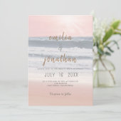 Invitation Sunset Beach Wedding | Oceanside Wedding (Debout devant)