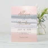 Invitation Sunset Beach Wedding | Seaside Wedding (Debout devant)