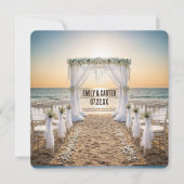 Invitation Sunset Beach Wedding With Bridal Arch (Devant)