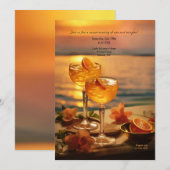 Invitation Sunset Cocktails Party (Devant / Derrière)