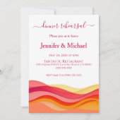 Invitation Sunset Color Waves Dinner Rehearsal  (Devant)