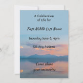 Invitation Sunset Evening Sky Dusk Celebration Life Service (Devant)
