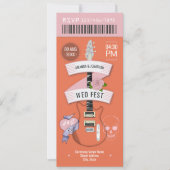 Invitation Sunset Festival Rock ’n’ Roll Wedding Ticket (Devant)