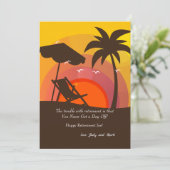 Invitation Sunset Glory Retirement Card (Debout devant)