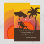 Invitation Sunset Glory Retirement Card (Devant / Derrière)