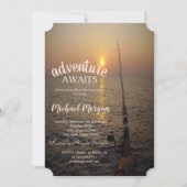 Invitation Sunset Ocean Fishing RetiParty (Devant)