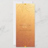 Invitation Sunset ombre soleil points mandala mariage (Dos)