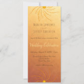 Invitation Sunset ombre soleil points mandala mariage (Devant)