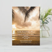 Invitation Sunset Romance : Mariage sur la plage (Debout devant)