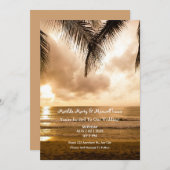 Invitation Sunset Romance : Mariage sur la plage (Devant / Derrière)