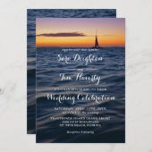 Invitation Sunset Sail Contemporary Nautical Wedding Invitati (Devant / Derrière)