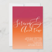Invitation Sunset Sky Gradient Orange Viva Magenta Moderne (Devant)