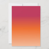 Invitation Sunset Sky Gradient Orange Viva Magenta Moderne (Dos)
