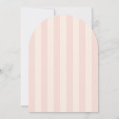 Invitation Sunset Spritz rayures Monogram Crest Mariage (Dos)