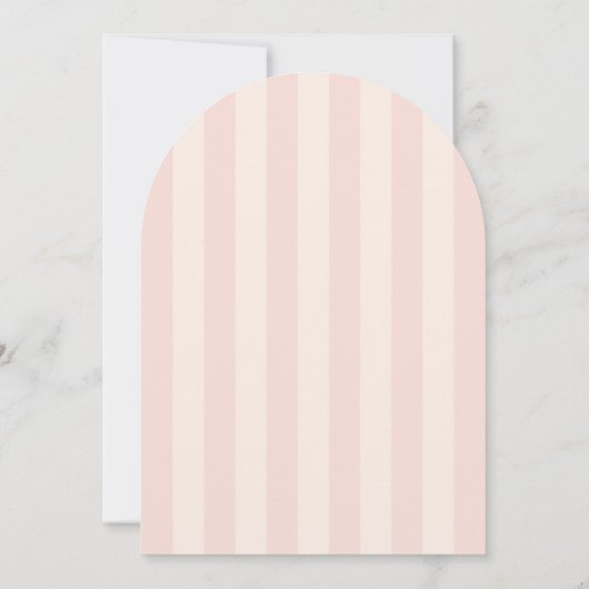 Invitation Sunset Spritz rayures Monogram Crest Mariage (Dos)