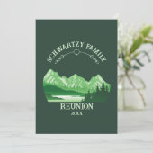 Invitation Sunset vintage Green Mountain Lake (Debout devant)