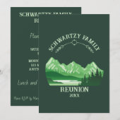 Invitation Sunset vintage Green Mountain Lake (Devant / Derrière)