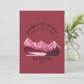 Invitation Sunset vintage Red Mountain Lake (Debout devant)