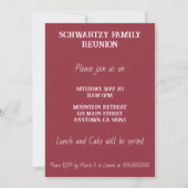 Invitation Sunset vintage Red Mountain Lake (Dos)