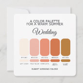 Invitation Sunset Wedding Color Palette Card (Dos)