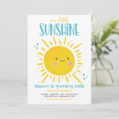 Invitation Sunshine Anniversaire fête Turquoise Little Sunshi (Debout devant)