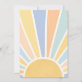 Invitation Sunshine Baby shower Boho Blue Rainbow Sunshine (Dos)
