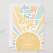 Invitation Sunshine Baby shower Boho Muet Rainbow Sunshine (Devant)